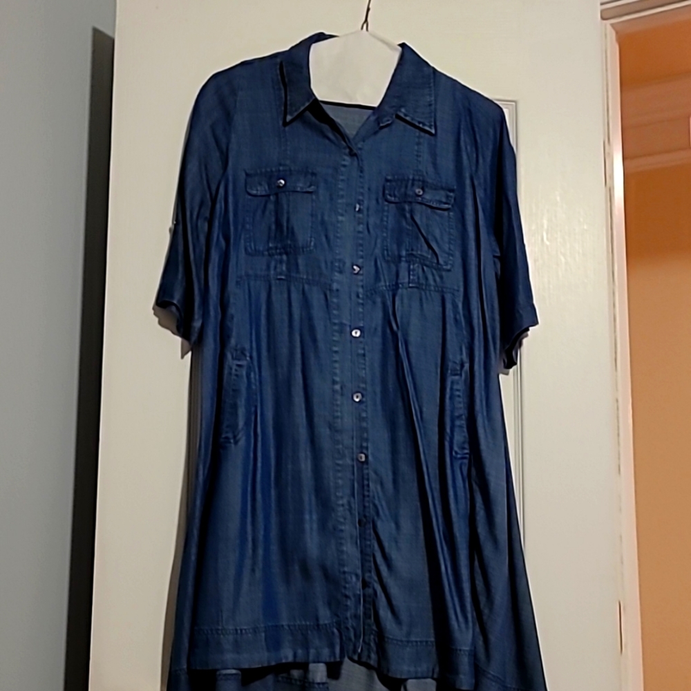 Large denim dress